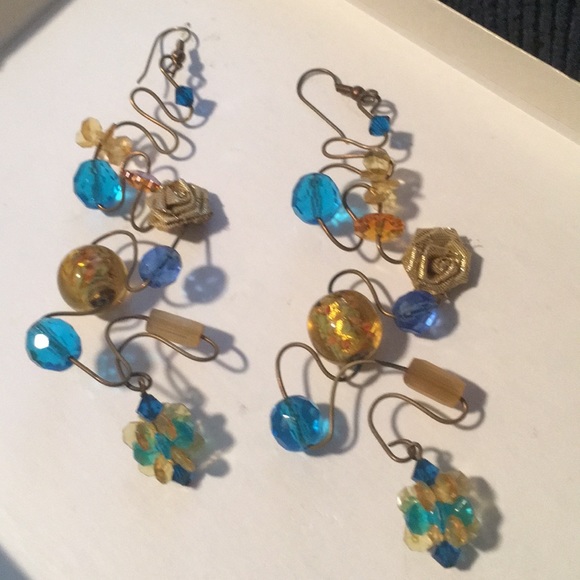 Long Beaded One of a Kind Earrings. - Picture 1 of 3